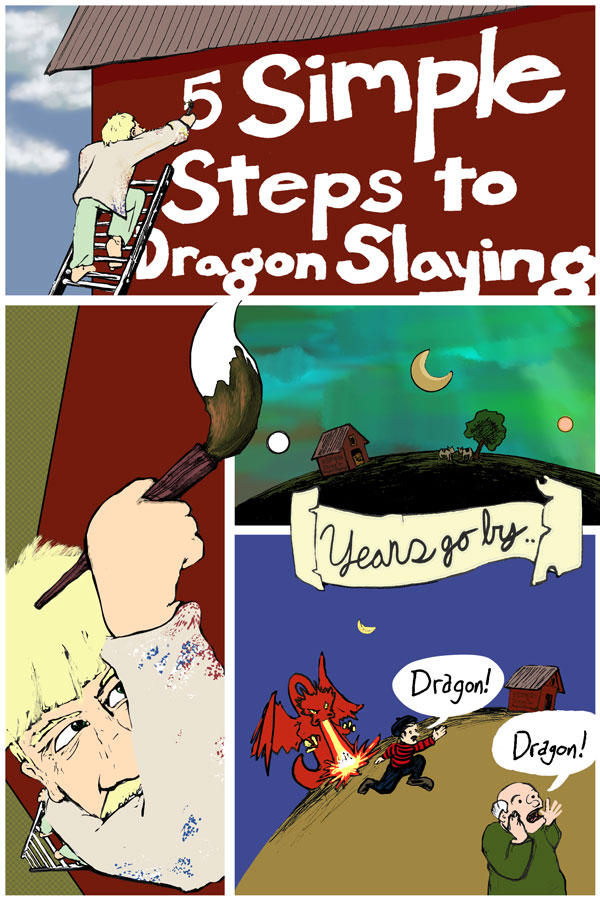 Page Two, A Story About Dragons by Geoff Sebesta