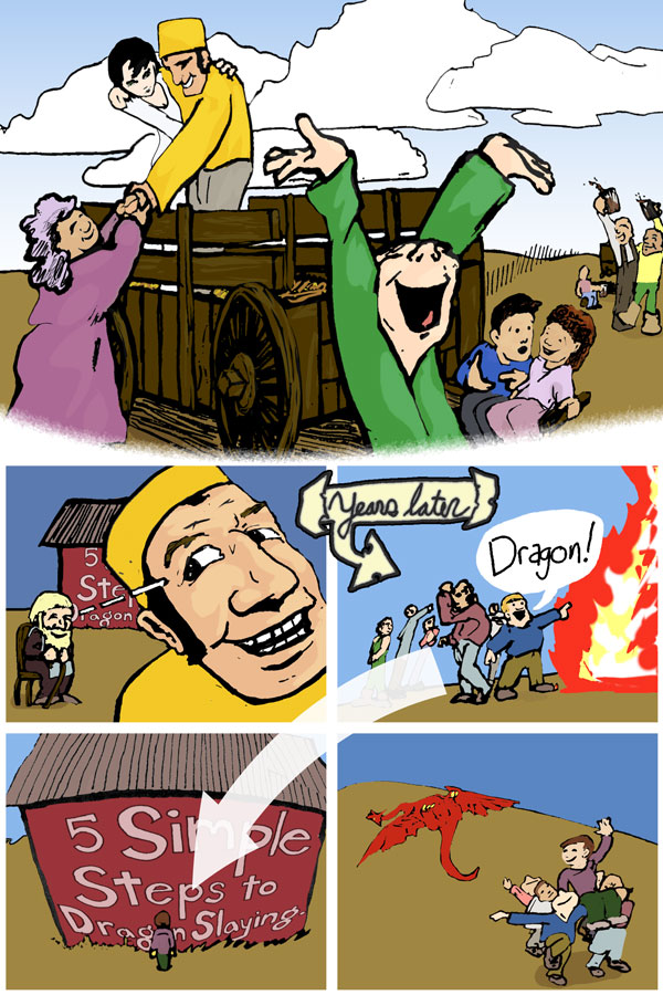 Page Four, A Story About Dragons by Geoff Sebesta
